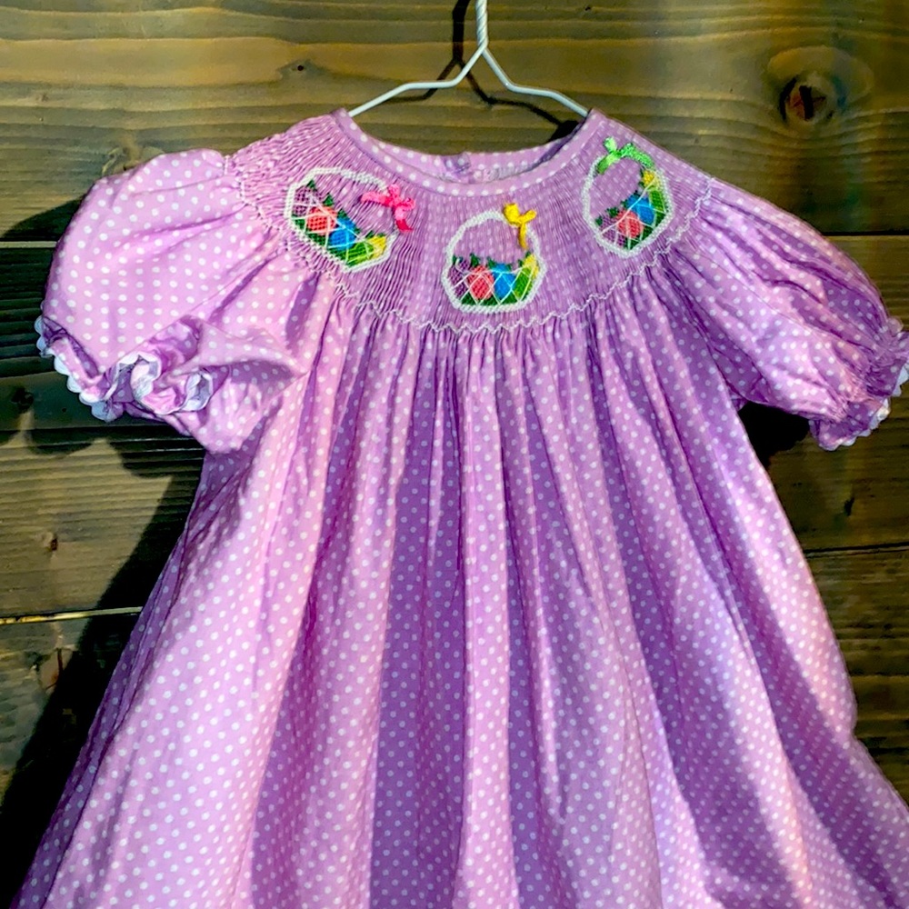 Beautiful handmade smocked Easter dress